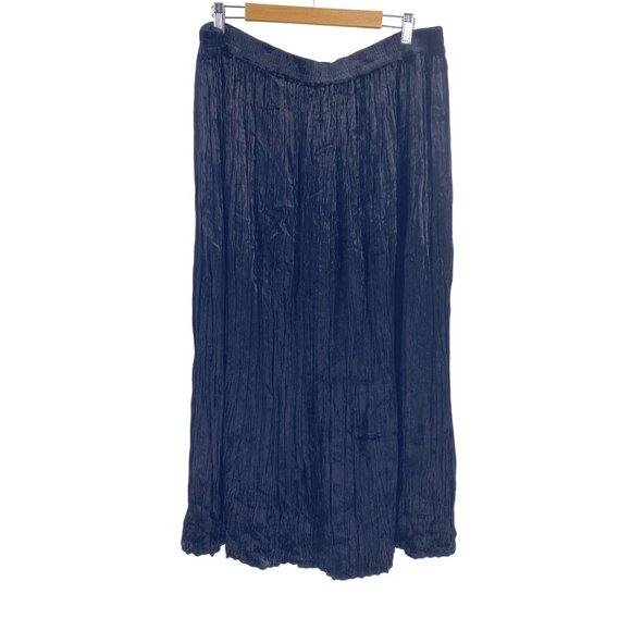 Vintage Khaki Rose Lady velvet broom skirt size 2X Goth emo Black maxi - Picture 1 of 8